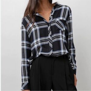 Rails Hunter Shirt in Admiral Blue Yellow